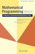 Mathematical Programming series B Volume 196, issue 1-2, November 2022