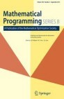 Mathematical Programming series B Volume 196, issue 1-2, November 2022