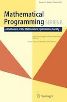 Mathematical Programming series B Volume 197, issue 2, February 2023