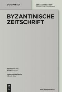 Byzantinische Zeitschrift Band 114 Heft 3 2021