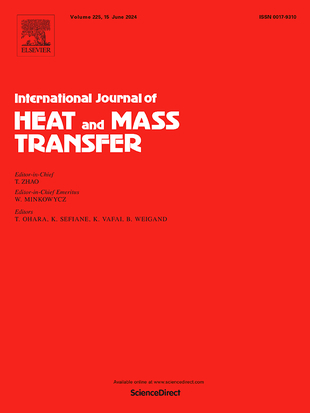 International Journal of Heat and Mass transfer Volume 180 Decembre 2021